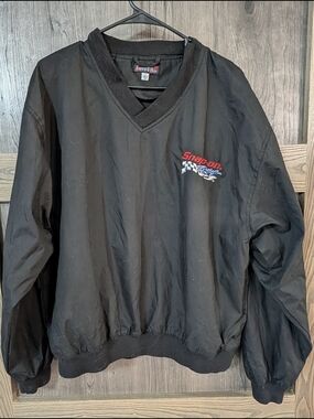 Snap-on Racing Black Pullover Windbreaker